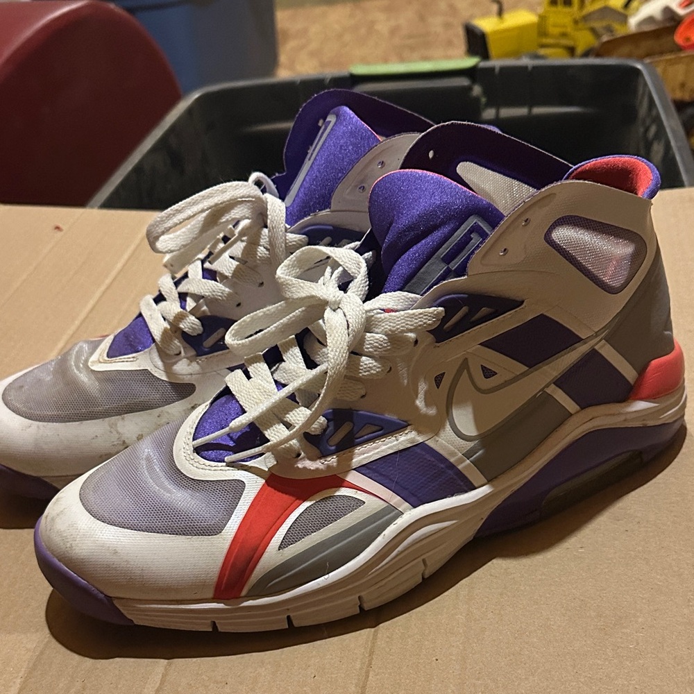 Nike Purple and Red High-Top Sneakers